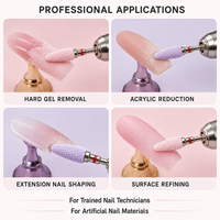 Nouvelle fraise à ongles en céramique OEM personnalisée, conique arrondie, coupe croisée, 6,00 mm (3/32 pouces), pour élimination de gel acrylique en salon de manucure