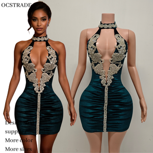 Ocstrade Listo para Enviar - Contacta Antes de Ordenar Vestido de Fiesta para Mujer, Vestido Transparente <span class=keywords><strong>con</strong></span> Pedrería, Vestido Brillante para Mujer, Vestidos para Fiesta de Cumpleaños - Product Image 1