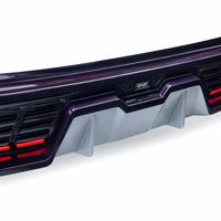 Zeekr 8X - Spoiler arrière rouge en PP thermoformé avec feux de signalisation dynamiques séquentiels intégrés et finition polie