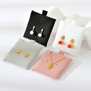 Wholesale Custom LOGO Design Microfiber Jewelry Card 6*6/8*8/9*9CM Necklace Earrings Jewelry Storage Card Insert Storage Card - Product Image 1