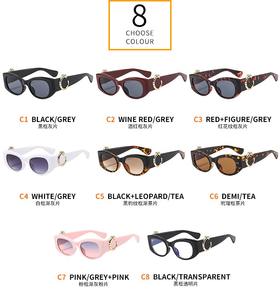 Gafas de Sol de Moda con Montura Metálica Estilo Leopardo, Lentes de PC con Protección UV400, Amarillo/Verde/Café/Rosa, Unisex, 2026, Logotipo Personalizado de Lujo - Product Image 6