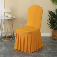 Housses de chaise extensibles en polyester blanc pour banquets et mariages, pour chaises pliantes de salle à manger - Vente en gros