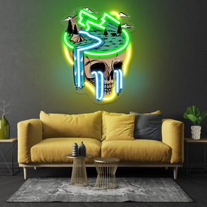 Luces LED de neón personalizadas con forma de calavera y letreros de neón, ideales para tiendas, fiestas de cumpleaños y decoración del hogar. - Product Image 5
