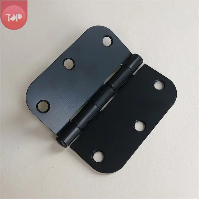 3.5'' Residential hinges RES 3558 US 19 3.5Inch 5/8 Radius American Style Black Matt Plain Bearing Residential Hinges