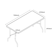 Table pliante moderne en plastique et fer Benjia avec structure en fer pour la salle à manger extérieure, l'hôpital, le salon, la cour, l'école, l'hôtel