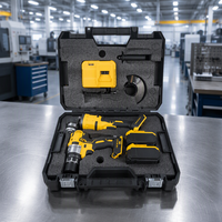Ensemble d'outils électriques sans fil DW-AD02 2-en-1 perceuse et meuleuse d'angle avec batteries rechargeables, chargeur et mallette de transport