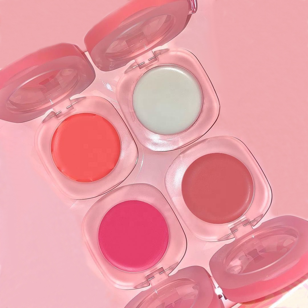 Новинка от производителя, индивидуальная торговая марка, светящийся бальзам, крем для губ и щек, румяна, крем для макияжа, палитра румян