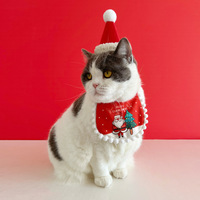 Ensemble de Noël pour animaux de compagnie : Écharpe, cache-cou, chapeau et accessoires mignons pour chat et chien