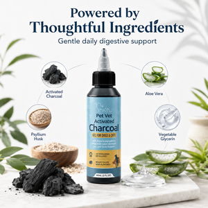 Gel de <span class=keywords><strong>Charbon</strong></span> <span class=keywords><strong>Actif</strong></span> Professionnel pour Animaux de Compagnie – Soulagement des Gaz et des Ballonnements chez les Félins et Canins – Confort Digestif – Supplément Naturel - Product Image 4