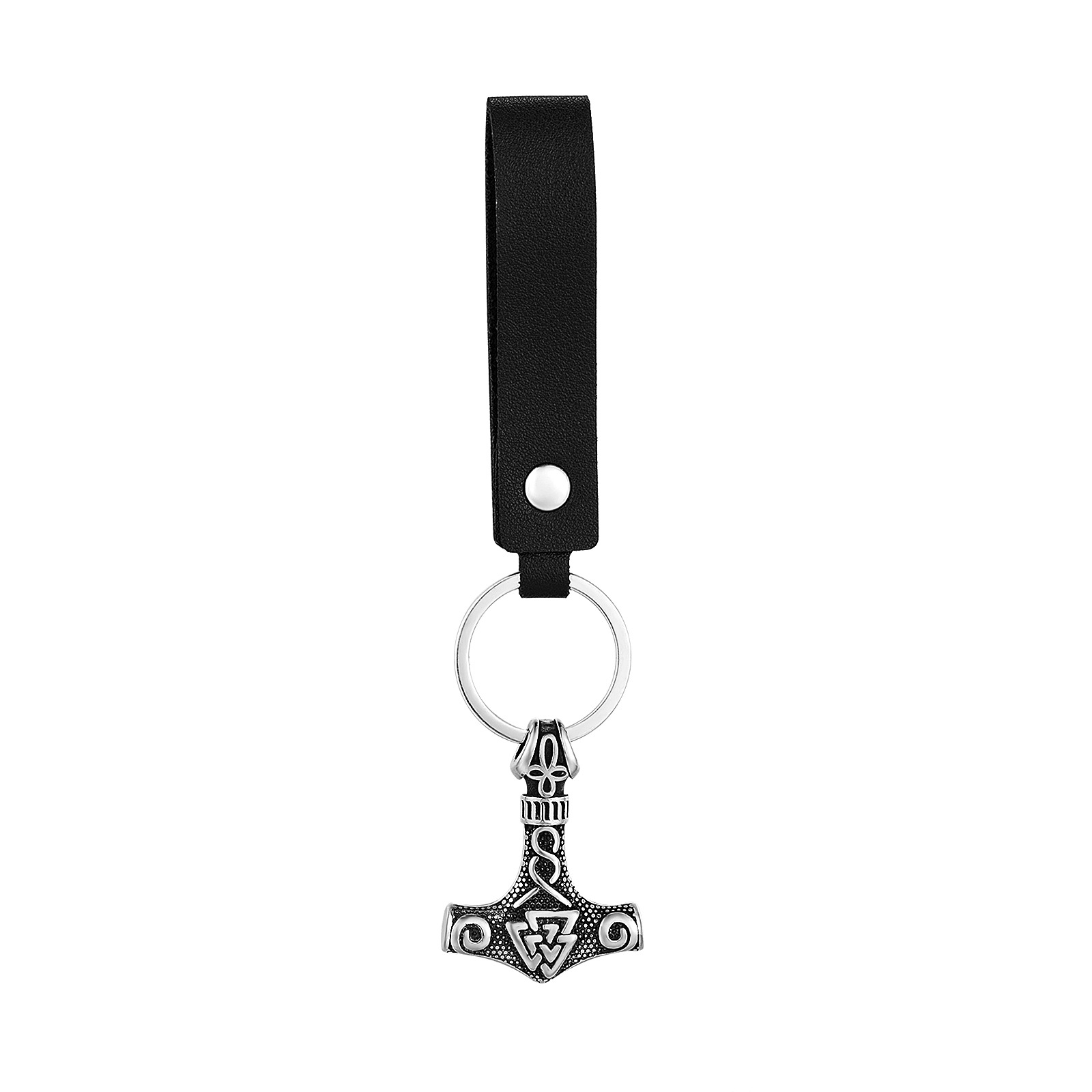 Steel-colored pendant leather style