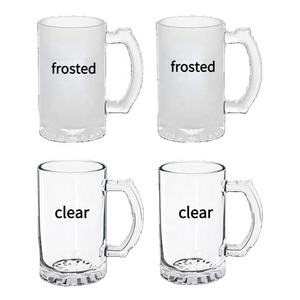 USA warehouse 16oz sublimazione Blanks boccali di birra logo personalizzato tazza bicchiere da birra trasparente smerigliato <span class=keywords><strong>colorato</strong></span> - Product Image 1