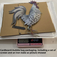 Sculpture de poulet en fer coq de Style ferme ornement de jardin en forme d'animal pour paysage de pelouse d'arrière-cour à la maison