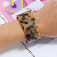 Mode 3cm écaille de tortue Acétate De Cellulose Résine acrylique manchette bracelet bracelet Femmes ArticifialTortoiseshell bracelet 8 Couleurs
