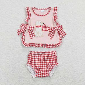 Ensemble Bébé Bummie pour Fille, Imprimé Saint-Valentin, Motif Chien, Spandex/Polyester, Écologique - Product Image 1
