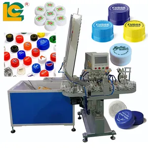 Customized Full Automatic Plastic Flip Top Water Bottle PP Lids Bottle Cover Cap Tampo Pad Printing Machine