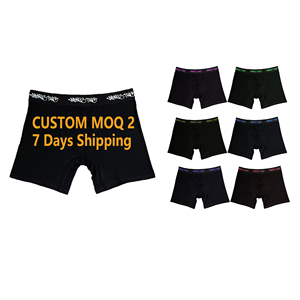 Đồ lót nam chất liệu spandex/cotton, size lớn, kiểu dáng boxer ngắn, có viền thun jacquard, sản xuất theo đơn đặt hàng (OEM) từ nhà cung cấp chuỗi cung ứng. - Product Image 2