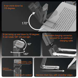 ไฟอ่านหนังสือแบบพับได้รุ่นใหม่ล่าสุด ไฟ LED ขนาดเล็ก ชาร์จผ่าน USB ปรับความสว่างได้ 3 ระดับ ใช้เป็นที่คั่นหนังสือได้ เหมาะสำหรับเด็ก - Product Image 3