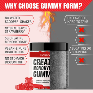 Vente en gros de suppléments de gommes à mâcher à base de créatine monohydratée, 100 % biologiques, à marque privée, pour booster l'énergie avant l'entraînement et développer les muscles et la masse musculaire - Product Image 5