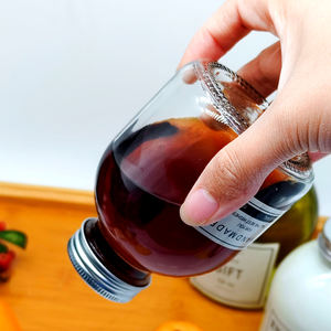 Vacío 16oz 500ml Botella de vidrio redonda barata 250ml 350ml Botella de jugo de vidrio para bebidas Bebidas de té de la leche - Product Image 5