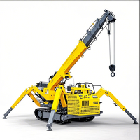 Mini-grue araignée hydraulique sur chenilles pour les chantiers de construction, les espaces étroits et la manutention de matériaux
