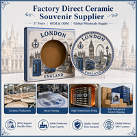 Assiette décorative en céramique souvenir touristique d'Angleterre, Londres, motif Big Ben, London Eye, drapeau, pour assiette en porcelaine, personnalisable OEM ODM, vente en gros