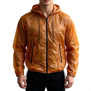 Men's Hooded Windbreaker Jacket Lightweight <b>Waterproof</b> Nylon Full Zip Casual Streetwear Spring <b>Coat</b> - Product Image 1
