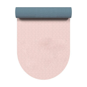 Tapis de yoga moderne en TPE à motif imprimé personnalisé, forme ovale, surface souple, absorbant rapidement la transpiration - 7 TPE Yog - Product Image 1