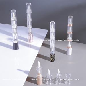 CAIYA Cute PETG Makeup Sample Trial Pack Tubes de brillant à lèvres Stack up Lip Tint Bottles 1ML Pen Shape Multi Layer Mini Lipgloss Tubes - Product Image 4