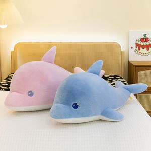 Almohada de Peluche de Delfín Gigante y Adorable, Súper Suave, para Aliviar el Estrés, Animal de Peluche para Dormir en el Dormitorio, Cojín Unisex para Bebés y Niños - Product Image 2