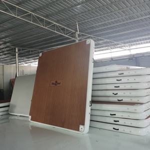 Tapis de quai gonflable pour jet <span class=keywords><strong>ski</strong></span>, plateforme flottante gonflable de loisirs, île flottante pour bateau d'eau pour la natation et la pêche - Product Image 2