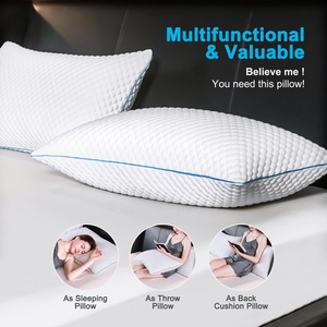 Oreillers en mousse à mémoire de forme déchiquetés Lot de 2 oreillers de lit fermes réglables et faciles à enlever pour les hôtels <span class=keywords><strong>Oreiller</strong></span> rempli de gel - Product Image 3