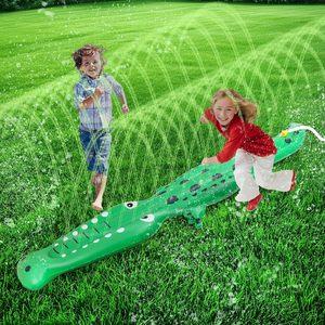 Inflatable Crocodile Sprinkler Toy for Kids Backyard Summer <b>Water</b> Play and Outdoor <b>Fun</b> - Product Image 4