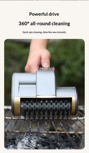 Brosse électrique pour barbecue extérieur, kit 3-en-1 sans fil avec 3 têtes interchangeables pour grilles en fonte - Product Image 4