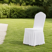 Housses de chaise pliantes noires de qualité supérieure, personnalisées, en spandex, à motif léopard vert et blanc, pour événements