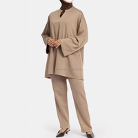 Ensemble modeste musulman Willson 2026 en 2 pièces, haut + pantalon, ensemble élégant et confortable, vêtements islamiques pour femmes musulmanes
