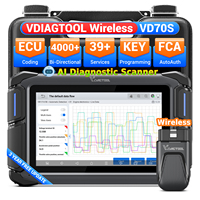 VDIAGTOOL VD70S Igual que XTOOL D7W, Escáner de Diagnóstico de Automóviles Inalámbrico, Herramienta de Programación de Llaves OBD2, Codificación de ECU, 3 Años de Actualización Gratuita
