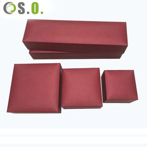 Caja de Joyería de Cartón con Logotipo Personalizado del Fabricante, Caja de Embalaje de Lujo para Pendientes y Collares, Caja de Papel Imitación Cuero - Product Image 1