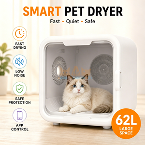 Kotak Pengering Hewan Peliharaan Pintar Tuya APP 62L Ruang Luas 1000W 360 °   Kabinet Pengering Hewan Peliharaan dengan Motor DC Hemat Energi dan Aliran Udara Surround untuk Kucing dan Anjing Kecil - Product Image 4
