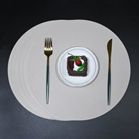 Prix d'usine, plusieurs couleurs, résistant à la chaleur, simili cuir, ensemble de 6 pièces, dessous de plat rond pour mariage, pour hôtel