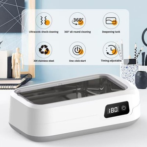 Nettoyeur intelligent à ultrasons en acier inoxydable 18W, temps de nettoyage de 3 à 10 minutes, nettoyeur sonique pour lunettes - Product Image 5