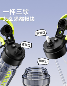 2026 Luxury 750ml Tritan Leakproof Unisex Misting Water <b>Bottle</b> Wholesale Custom Logo 3 1 Lid <b>Spray</b> Sports <b>Bottle</b> Gym Cycling - Product Image 6