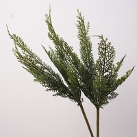 Plantes artificielles exclusives transfrontalières en PVC semi-artisanales, type aiguilles de pin et feuilles de cyprès (Platycladus Microphyllus)