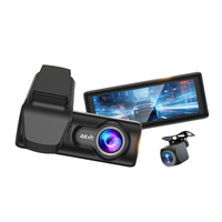 Perekam Data Acara Otomatis CPT 4K+2K, Monitor Parkir 24 Jam, Kamera Lensa Ganda Depan/Belakang di Dalam Dasbor, Mendukung Kartu 256G HDR