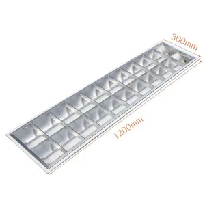 T8 Verzonken Grille Lamp 2X18W 2X36W 3X18W 3X36W 4X18W 4X36W Alta Eficie Blad Louvre Fitting 2ft 4ft T8 Neonlichtinrichting