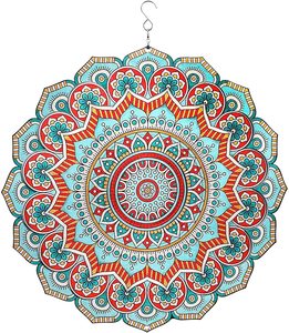 Dé<span class=keywords><strong>coupe</strong></span> laser pour l'extérieur 3D Wind Spinner Spiral en acier inoxydable Mandala Kinetic Wind Spinners Garden Ornament Wind Spinner Mandala - Product Image 3