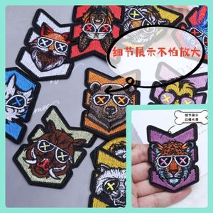 Nuevo Parche Bordado Termoadhesivo con Diseño de Perro, Oso, Tigre, Conejo, León y Águila para Decoración de Bolsas y Ropa - Product Image 2