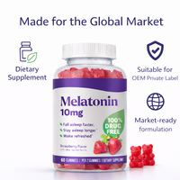 Gummies de mélatonine pour adultes OEM avec MOQ |   Meilleurs compléments naturels pour le sommeil |   Certifié GMP |   Soutien de la mémoire |   Marque privée pour