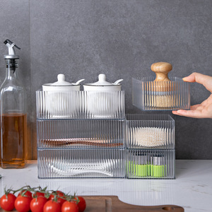 <b>Plastic</b> Transparent <b>Drawer</b> <b>Storage</b> Box Rectangle Solid Color No Lid Standing Type Organize Cosmetics Daily Necessities - Product Image 4