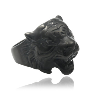 Tiger <b>Ring</b> Men's Stainless Steel Animal Shape Punk Style Jewelry Gift Silver Black Gold 24007 - Product Image 5