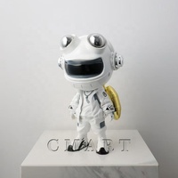 Statue de bureau créative en forme d'ours de dessin animé, robot peint, collection Pop Art, sculpture de luxe, ornement de table pour salon